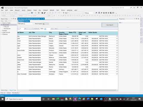 MS SSRS tutorial on expressions to change cell formatting