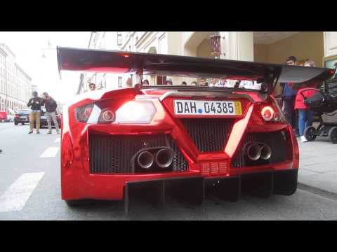 Chrome Red Gumpert Apollo S Start-up and Crazy Sounds!