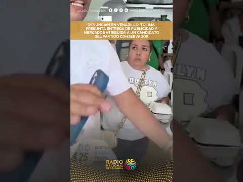 Denuncian en Venadillo presunta entrega de publicidad y mercados atribuida al partido Conservador