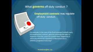 City Employees and Off-Duty Conduct Webinar by Scott Lepak