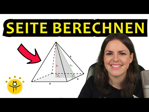 Quadratische PYRAMIDE Seiten berechnen mit PYTHAGORAS – Seitenhöhe, Höhe, Seitenkante