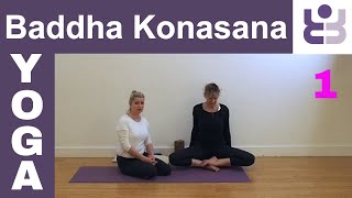 Baddha Konasana Tutorial - Iyengar Yoga for Beginners.1