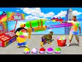 SHINCHAN FRANKLIN CELEBRATED HOLI WITH GIANT WATER GUNS COLORS WATERSLIDE IN GTA 5