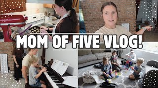 HOMESCHOOL, MUSIC, FITNESS, BAKING & MORE! | Mom of 5 Day in the Life