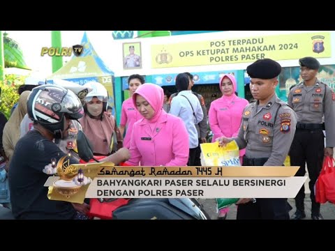 POLRES PASER BAGIKAN TAKJIL DAN PAKET SEMBAKO