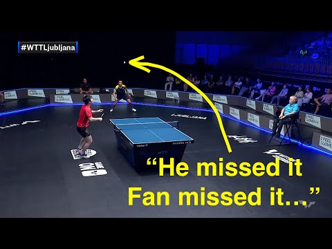 Table Tennis - He missed it, FAN missed it...