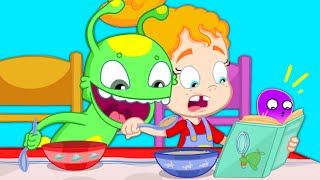 Groovy The Martian - Phoebe&#39;s not eating her healthy breakfast - Detective Books for kids