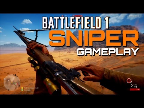 Battlefield 1 Beta: Sniper MVP - Sinai Desert Rush Gameplay