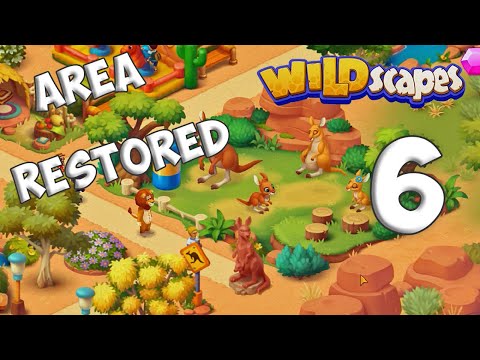 Wildscapes AREA 6 - Kangaroo Zoo Decoration [ Gameplay Story ] Кенгуру Украшение Зоопарка HD