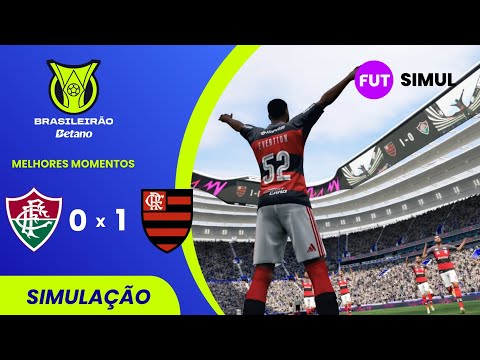 FLUMINENSE 0 X 1 FLAMENGO | MELHORES MOMENTOS | BRASILEIRÃO | FUT SIMUL BR