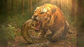 Tiger Wants to Swallow Python#zoon##GPT#ChatGPT#openai#ai