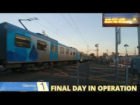 Some Of The Last Trains At Glenroy Station And Level Crossing
