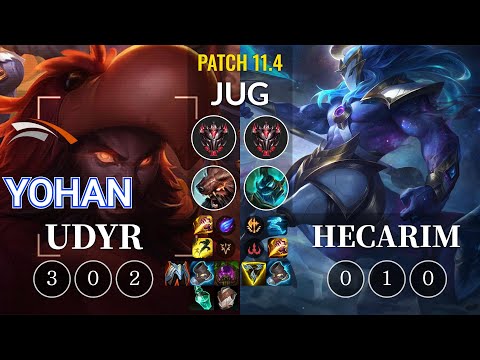 HLE yoHan Udyr vs Hecarim Jungle - KR Patch 11.4