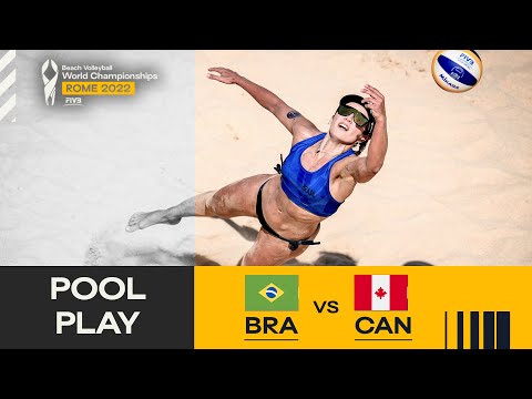 Barbara/Carol 🇧🇷 vs. Megan/Nicole 🇨🇦 - Pool Play Highlights Rome 2022 #BeachWorldChamps