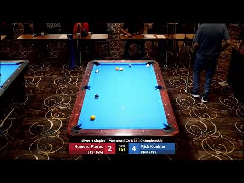 Homero Flores vs Rick Konkler - Silver 1 Singles - 2023 WBCA 8 Ball Championship