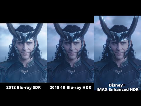 Thor: Ragnarok Disney+ IMAX Enhanced vs 4K Blu-ray vs Blu-ray (HDR version)