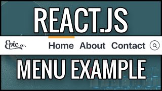 React Navigation Menu Example - React JS Component Example