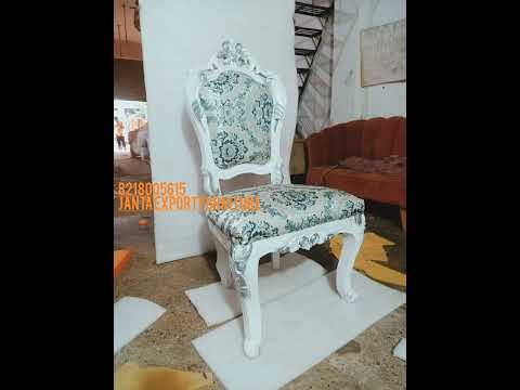 Teak wood dining chair, without armrest