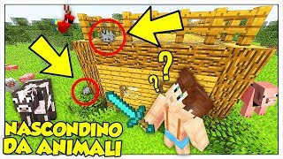 NASCONDINO DA ANIMALI TRASFORMATI IN MINI-SILVERFISH! - Minecraft ITA