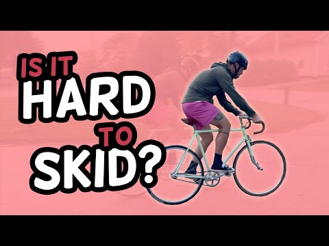 Teaching friends to skid on fixed gear bikes