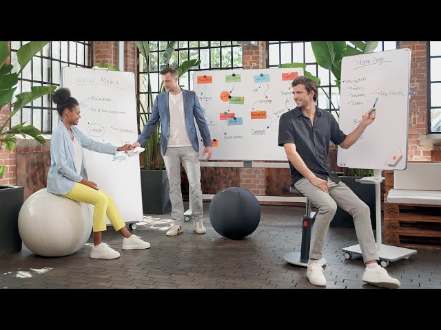Sistema de pizarra magnética y tablero de anuncios móvil Move&Meet 1915569 - vídeo 2