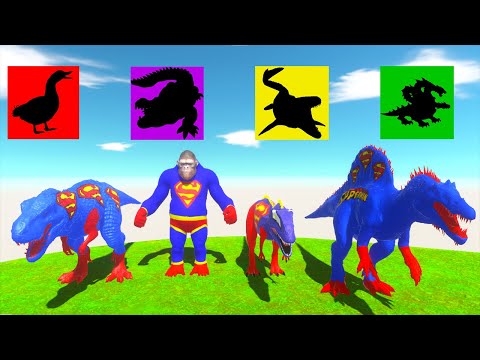 Choose The Right Door With Dinosaurs Superman T-rex in Jurassic World Dominion - ARBS Battle