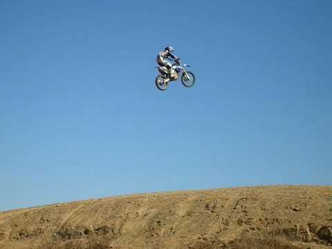Ben Kremer 150 ft dirt bike jump 4th gear pinned
