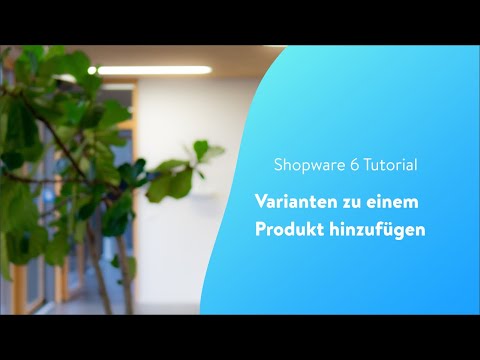 Varianten zu einem Produkt hinzufügen (Shopware 6 Tutorial)