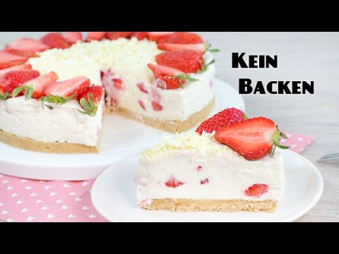 Kein Backen, einfache Erdbeertorte 🍓
