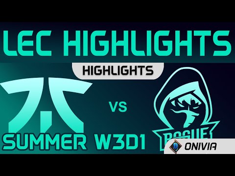 FNC vs RGE Highlights Summer W3D1 LEC Summer 2020 Fnatic vs Rogue by Onivia