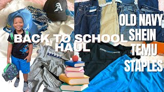 STYLISH BACK TO SCHOOL & COLLEGE 23 BOY'S HAUL - POTTERY BARN KIDS, SHEIN, OLD NAVY, TEMU & STAPLES