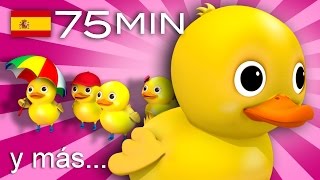 Cinco patitos | Y muchas más canciones infantiles | ¡75 min de LittleBabyBum!