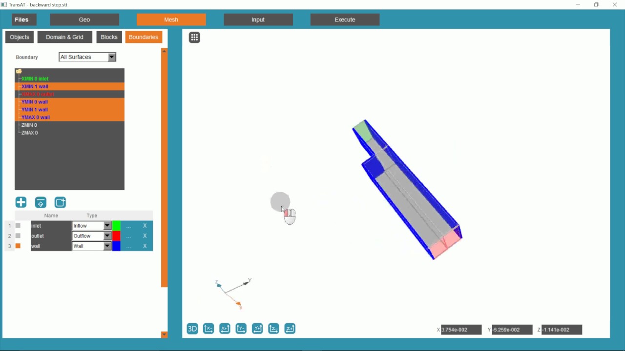 TransAT Tutorial: Backward Facing Step