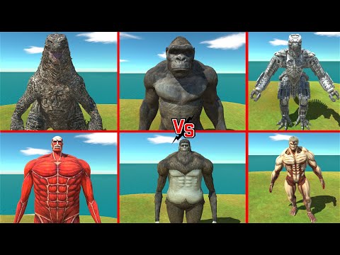 Godzilla & Kong VS Attack On Titan - Kaiju vs Titan - ARBS