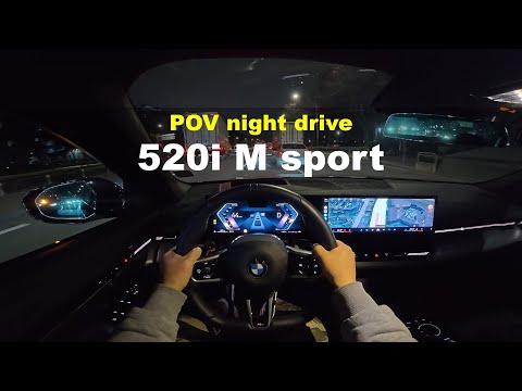 2025 BMW 520i M sport POV night drive