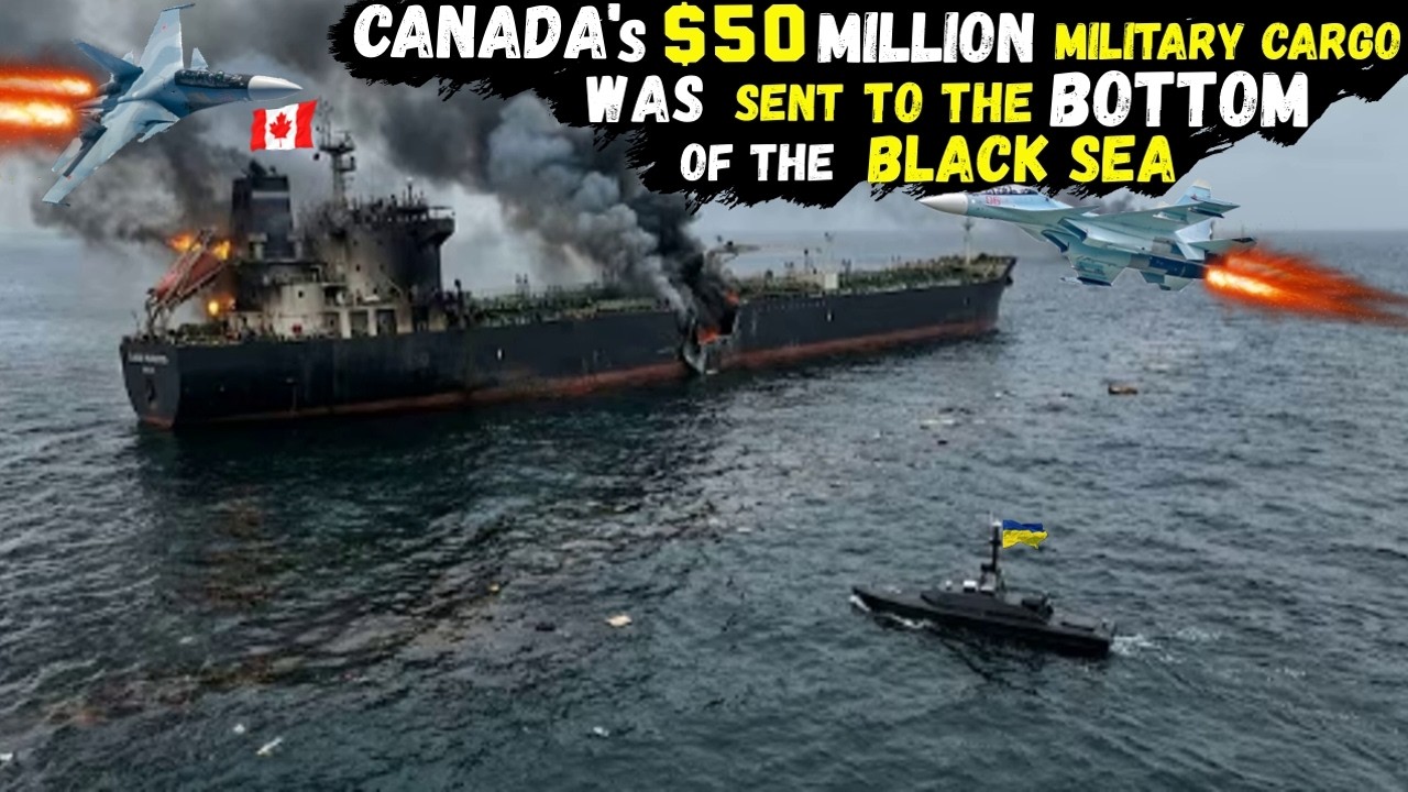 RUSSIA sank a Merchant Ship linked to CANADA that attempted to deliver 'Super Bison' APCs to UKRAINE