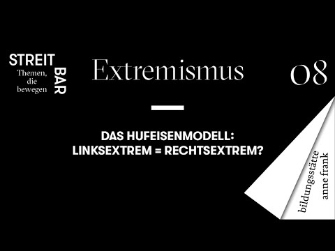 StreitBar #8: Das Hufeisenmodell: linksextrem = rechtsextrem? | mit Julika Bürgin & Uwe Backes