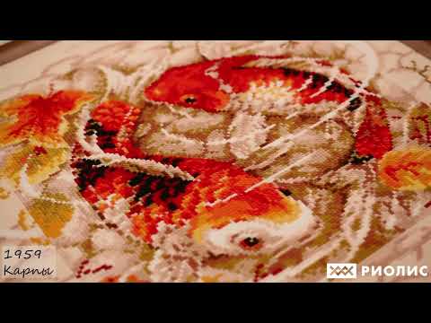 обзор набора Панно/подушка «Карпы»