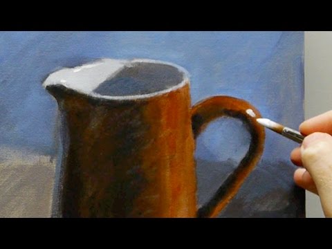 Acrylic still life painting for beginners - Part 1 of 3