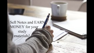 Sell STUDY notes material and earn money