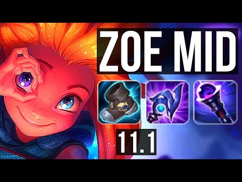 ZOE vs AHRI (MID) | Rank 6 Zoe, 6 solo kills, 1.5M mastery, 600+ games | BR Master | v11.1