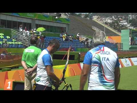 Men's Individual Recurve Open 1/16 - Rezende v Airoldi - Rio 2016 Paralympics