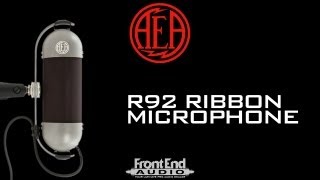Video thumbnail for AEA R92 Ribbon Microphone by Front End Audio