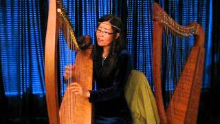Loreena McKennitt's Courtyard Lullaby on Celtic Harp with Singing (Cover)