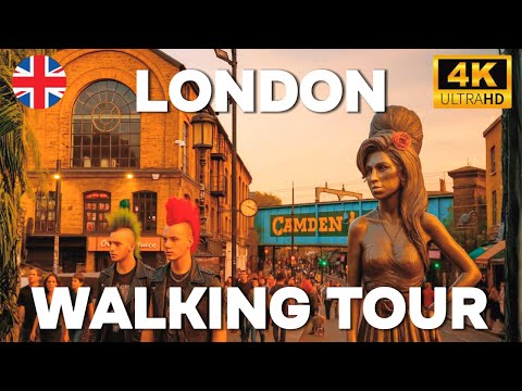 Camden Town to King’s Cross | Epic London 4K UHD Walking Tour 2025