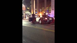 L.A.P.D. Working hard in Hollywood. Crazy night!!