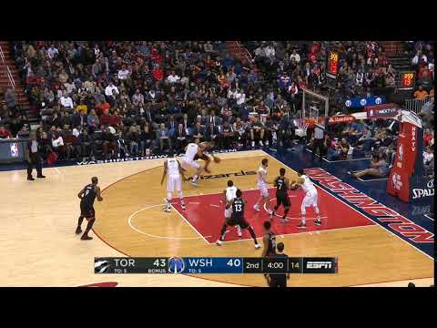 Valanciunas gets Gortat to bite the pump fake, drives by him and dunks it home