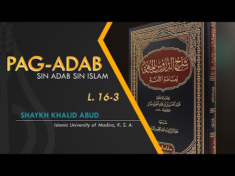 Pag-adab sin Adab sin Islam (L. 16-3) - Shaykh Khalid Abud (Tausug)