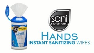 Product video: Sani Professional Hands Instant Sanitizing Wipes