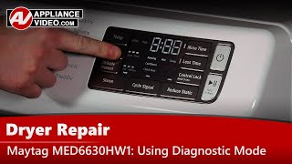 Maytag Dryer MED6630HW1 - Diagnostic Mode, Error Codes